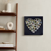 "Painted Hues Heart Snapshot Mix® Cool" - Framed Photo in Midnight Blue by Minted - In a Room