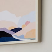 "Sunday Drive" - Art Print in Blush by Jennifer Hallock - Frame Close-up