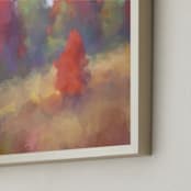 "Forest Mist" - Art Print in Autumn Gold by Amy Hall - Frame Close-up