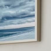 "Blue Beach Storm" - Art Print in Blue by Mary Ann Glynn-Tusa - Frame Close-up