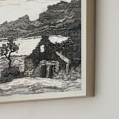 "The Melancholy of Stones" - Art Print in warm grey by Eva Marion - Frame Close-up
