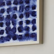 "indigo blot test" - Art Print in indigo blue by Kelly Witmer - Frame Close-up