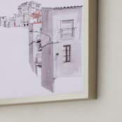 "Sicily" - Art Print in Shades of Grey by Viktoria Eperjesi - Frame Close-up