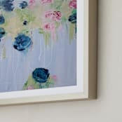 "Hidden Garden" - Art Print in White by Nicole Edens - Frame Close-up