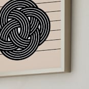 "Striped Knot 1" - Art Print in Black by Kissyfish - Frame Close-up