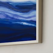 "rolling surf II" - Art Print in Teal blue by Teodora Guererra - Frame Close-up