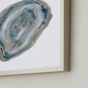 "Aqua Agate" - Art Print in Aqua blue by Amy Lighthall - Frame Close-up