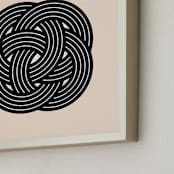 "Plain Knot 2" - Art Print in Black by Kissyfish - Frame Close-up