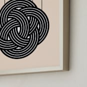 "Hanging Knot 1" - Art Print in black by Kissyfish - Frame Close-up