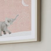 "Moon Balloon Too" - Art Print in Blush moon by Maja Cunningham - Frame Close-up