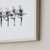 "Les Cygnets - custom order" - Art Print in black by Leanne Friedberg - Frame Close-up