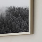 "Secret Forest No. 2" - Art Print in Charcoal Grey by Lynann Colligan - Frame Close-up