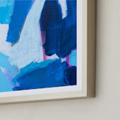 "Play Date I" - Art Print in Cornflower Blue by Natalie Baca - Frame Close-up