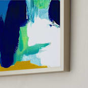 "County Line " - Art Print in Pacific Blue by Jenny Partrite - Frame Close-up
