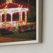 "Christmas Gazebo" - Art Print in Yuletide Red by Mariecor Agravante - Frame Close-up