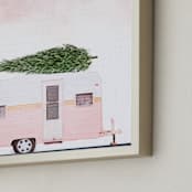 "Cotton Candy Christmas" - Art Print in Cotton candy pink by Maja Cunningham - Frame Close-up