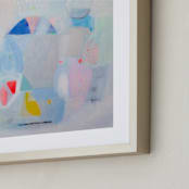 "Snow White" - Art Print in Sky Blue by Shina Choi - Frame Close-up