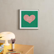 "Love Wins" - Art Print in Emerald Green by Little Miss Missy - In a Room