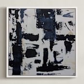 "Balance Restored II" - Art Print in Midnight Blue by Kate Terhune - Framed Canvas