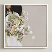 "festooned" - Art Print in Lilac by Marabou Design - Framed Canvas