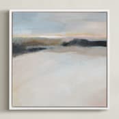 "A Winter's Walk" - Art Print in Winter Pink by AlisonJerry - Framed Canvas