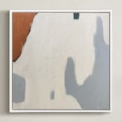 "Drip" - Art Print in French Blue by Kara Schlabaugh - Framed Canvas