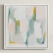 "Delicacy" - Art Print in White by Nicoletta Savod - Framed Canvas