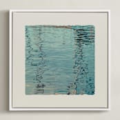 "Ocean Blue II" - Art Print in Ocean Blue by Shawna Urban - Framed Canvas