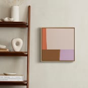 "Playfield" - Art Print in Peach, tomato and lilac by Francesca Iannaccone - In a Room