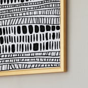 "Staccato" - Art Print in Noir by Rochelle Renee - Frame Close-up