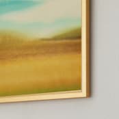 "Wild Blue Yonder" - Art Print in Aqua  by Stacy Kron - Frame Close-up