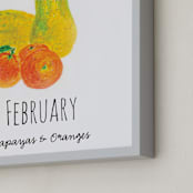 "February Fruits" - Art Print in Papaya Yellow by Kanika Mathur - Frame Close-up