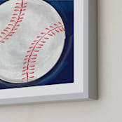 "Baseball 1" - Art Print in Blue navy by Rebecca Marchese - Frame Close-up