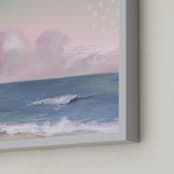 "Saltwater Song" - Art Print in Cool Pastels by Lindsay Wilkins - Frame Close-up