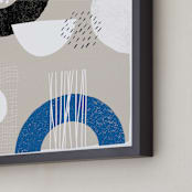 "Associate 2" - Art Print in Brilliant Blue by Francesca Iannaccone - Frame Close-up