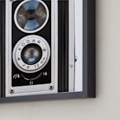 "Mid-Century Moments" - Art Print in Silver by Sheila Corcoran - Frame Close-up