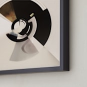 "Spinning Wheel" - Art Print in Exciting Beige by Lisa Sundin - Frame Close-up