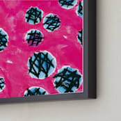 "In the Clouds" - Art Print in cotton candy by Carol Fazio - Frame Close-up