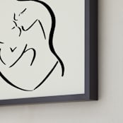 "Mama's arms" - Art Print in monochrome by Keely Norton Owendoff - Frame Close-up