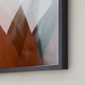"Papel" - Art Print in Orange Rust by Tania Medeiros - Frame Close-up