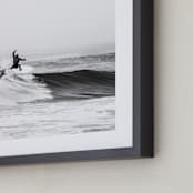 "Surfs Up" - Art Print in black & white by Kamala Nahas - Frame Close-up