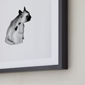"Dreaming Ted" - Art Print in Dim Grey by jinseikou - Frame Close-up