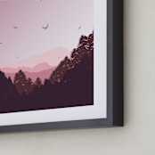 "Paradise" - Art Print in Sunset Pink by Amy Ngo - Frame Close-up
