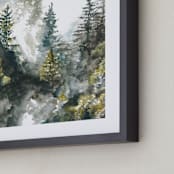 "Forest Mist" - Art Print in White by Anne Kostecki - Frame Close-up