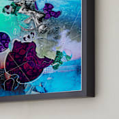 "Abstraction and Depth" - Art Print in Rainbow Purple by Augusto Paolo Bringas Dizon - Frame Close-up