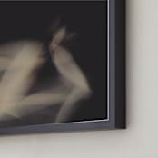 "Flower Dance III" - Art Print in Taupe by Johanna Phillips Huuva - Frame Close-up
