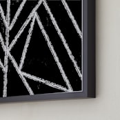 "Etched Angles II" - Art Print in Blackout by Tanya Lee Design - Frame Close-up
