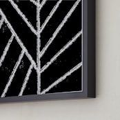 "Etched Angles I" - Art Print in Blackout by Tanya Lee Design - Frame Close-up