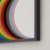 "Progressive Pride Crescent" - Art Print in Rainbow by Erin Deegan - Frame Close-up