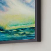 "Petrichor" - Art Print in Fresh Blue by Stacy Kron - Frame Close-up